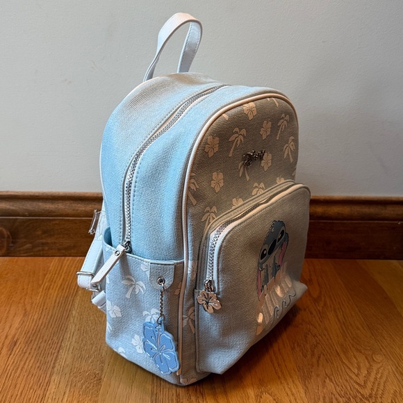 NWT Disney Stitch Character Backpack Side Pockets Zip Top Disney Stitch Primark - Picture 4 of 10